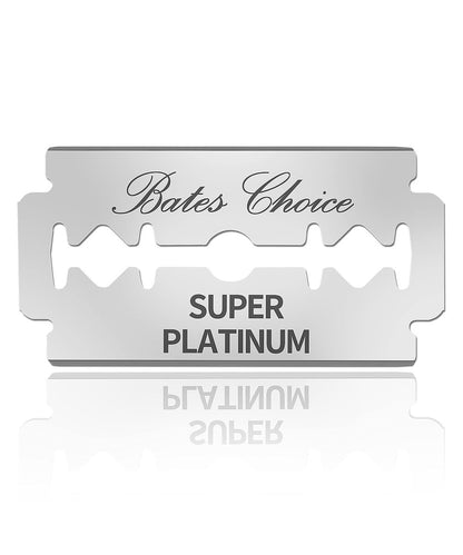 Bates Double Edge Safety Razor Blades for Men - Stainless Steel, 40 Pack, Premium Shaving Blades