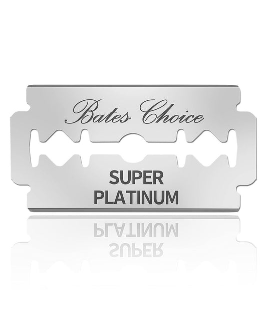 Bates Double Edge Safety Razor Blades for Men - Stainless Steel, 40 Pack, Premium Shaving Blades
