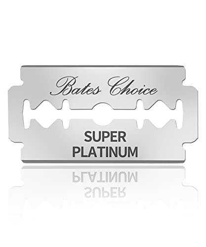 Bates Double Edge Safety Razor Blades for Men - Stainless Steel, 40 Pack, Premium Shaving Blades - görsel 2