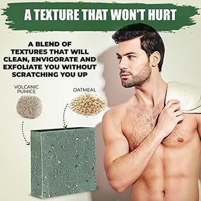 The Black Stuff Pine Tar Soap – Premium Mens Bar Soap with Organic Ingredients & Essential Oils, Handmade Cold Process Body Soap for Men, Moisturizing & Cleansing Natural Bath Soap