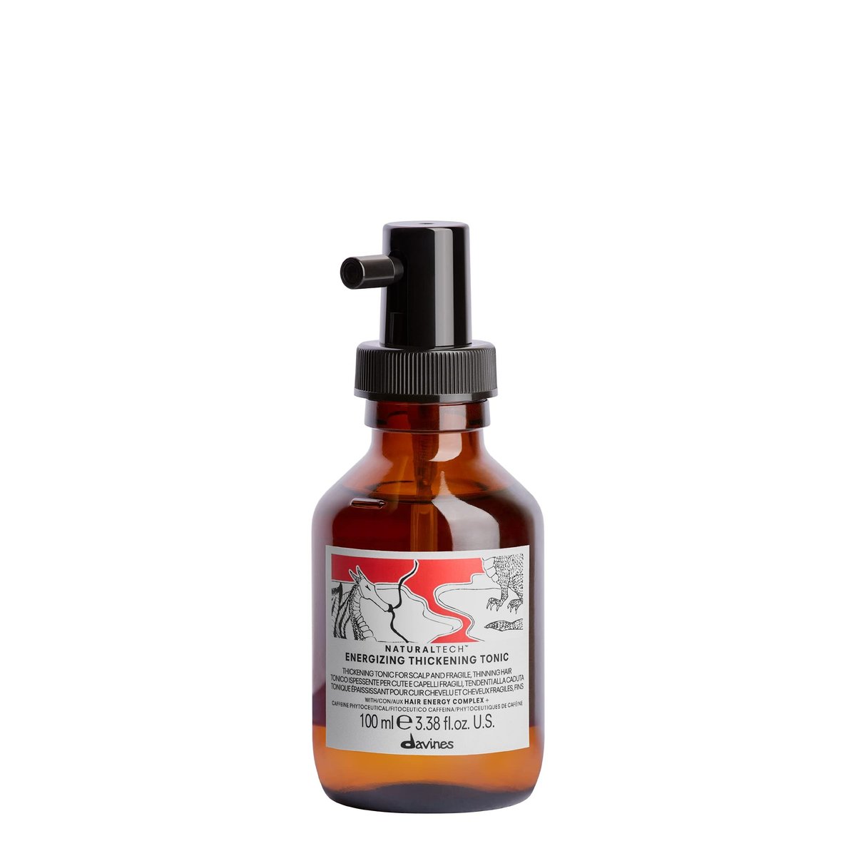 Davines Naturaltech Energizing Thickening Tonic - Stimulating & Fortifying Treatment for Thinning Hair & Hair Loss with Caffeine Phytoceuticals, Instantly Thickens Hair Fiber, Travel Size 3.38 Fl Oz Avelisse