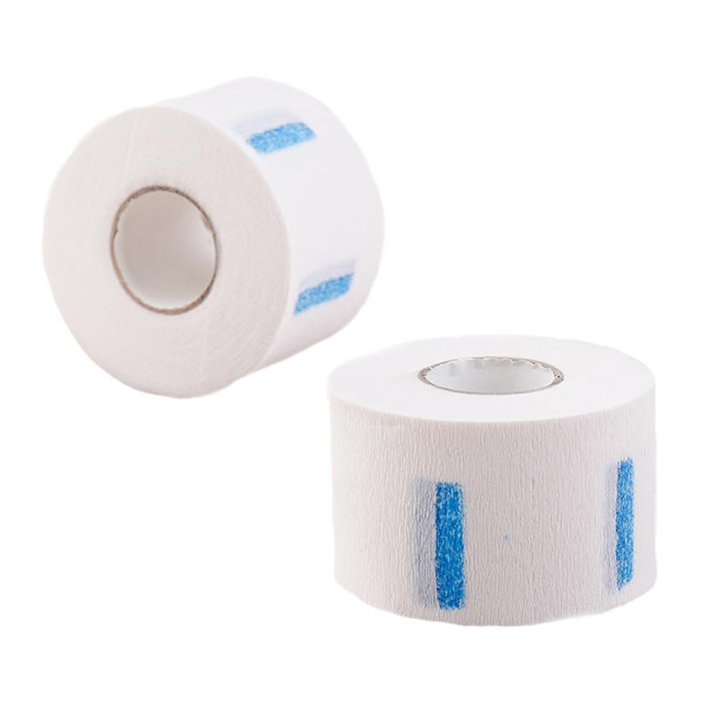 Disposable Barber Neck Strips - 2 Rolls Stretchy Neck Band Paper for Hair Salons & Home Use - görsel 1