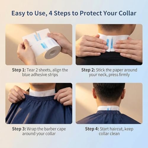 Disposable Barber Neck Strips - 2 Rolls Stretchy Neck Band Paper for Hair Salons & Home Use - görsel 12