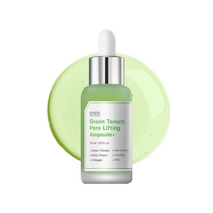 SUNGBOON EDITOR Green Tomato Pore Lifting Ampoule – Pore Minimizer Serum with Niacinamide & Green Tomato Extract for Hydrating & Firming Care, Sensitive Skin Friendly Korean Skincare (1.01 fl oz)