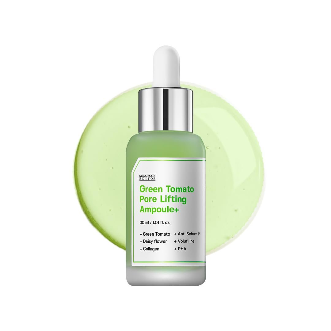 SUNGBOON EDITOR Green Tomato Pore Lifting Ampoule – Pore Minimizer Serum with Niacinamide & Green Tomato Extract for Hydrating & Firming Care, Sensitive Skin Friendly Korean Skincare (1.01 fl oz) - görsel 1