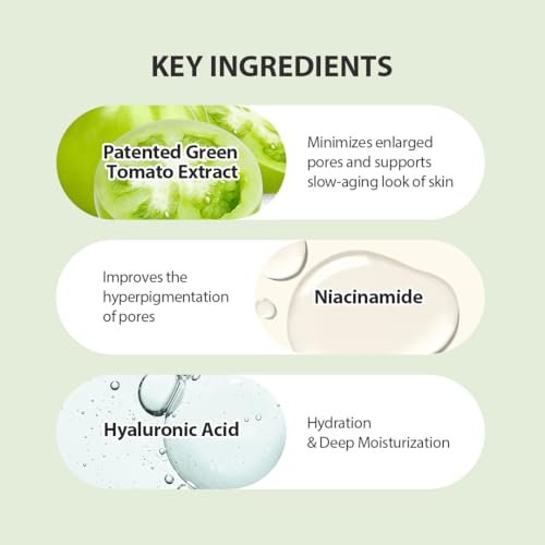 SUNGBOON EDITOR Green Tomato Pore Lifting Ampoule – Pore Minimizer Serum with Niacinamide & Green Tomato Extract for Hydrating & Firming Care, Sensitive Skin Friendly Korean Skincare (1.01 fl oz) - görsel 8
