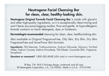 Neutrogena Original Bar Soap, 3.5 oz (6 Pack) – Glycerin-Rich Facial & Body Cleanser Avelisse