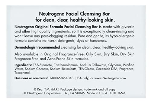 Neutrogena Original Bar Soap, 3.5 oz (6 Pack) – Glycerin-Rich Facial & Body Cleanser Avelisse
