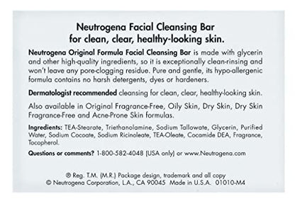 Neutrogena Original Bar Soap, 3.5 oz (6 Pack) – Glycerin-Rich Facial & Body Cleanser Avelisse