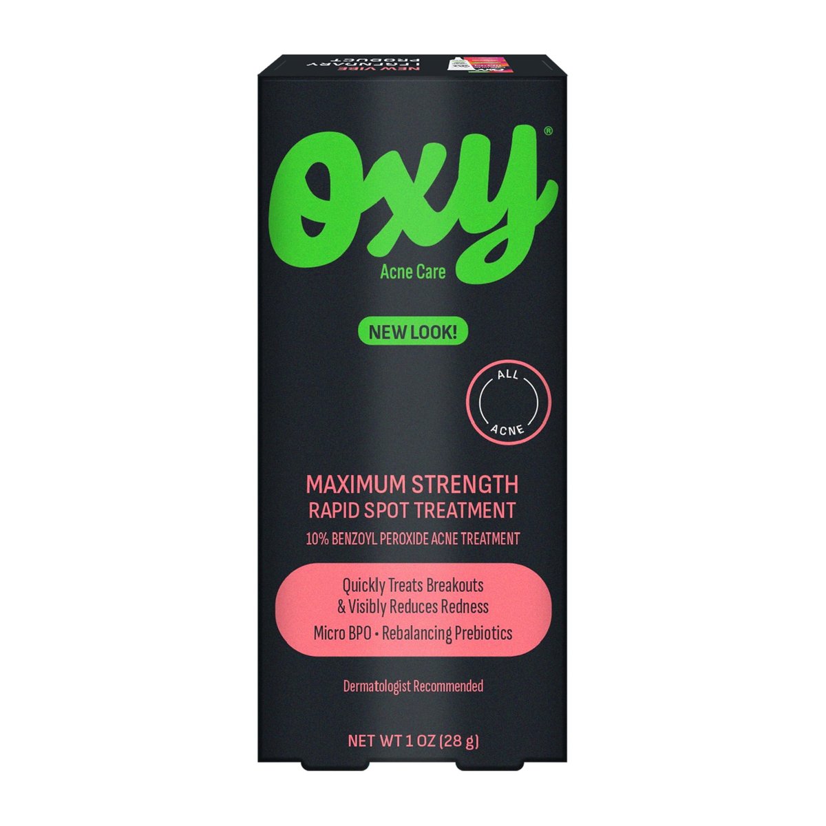 Oxy Rapid Acne Spot Treatment - Maximum Strength 10% Benzoyl Peroxide Acne Cream for Face & Body, 1 oz - görsel 1