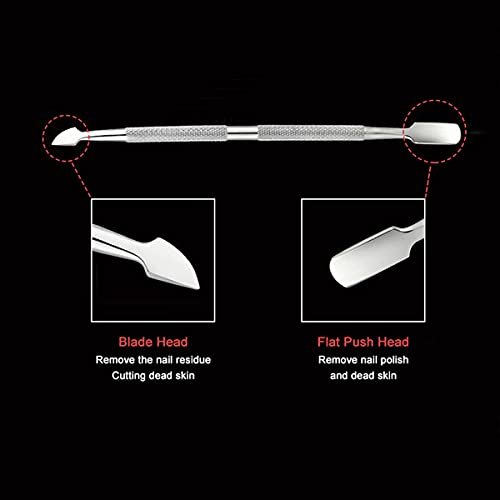 6-Piece Stainless Steel Cuticle Pusher Set - Professional Manicure & Pedicure Tools for Fingernails and Toenails - görsel 9