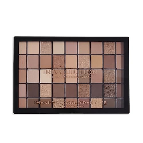 Revolution Maxi Reloaded Eyeshadow Palette - Ultimate Nudes - 45 Matte & Shimmer Shades Avelisse
