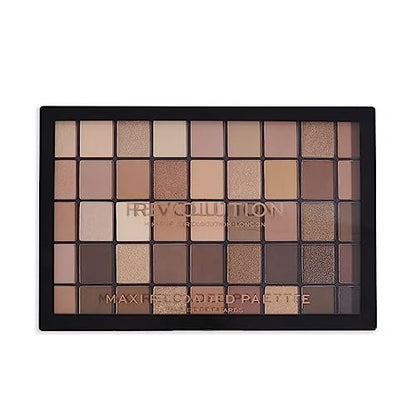Revolution Maxi Reloaded Eyeshadow Palette - Ultimate Nudes - 45 Matte & Shimmer Shades Avelisse