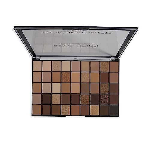 Revolution Maxi Reloaded Eyeshadow Palette - Ultimate Nudes - 45 Matte & Shimmer Shades Avelisse