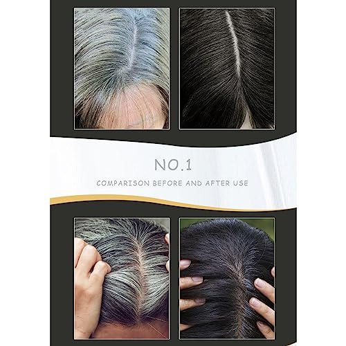 Gegong Hair Coloring Shampoo - 500ml Natural Black Color Shampoo with 4 Gloves, Coconut Ginger Nourishing Formula for Fast Hair Dyeing - görsel 14