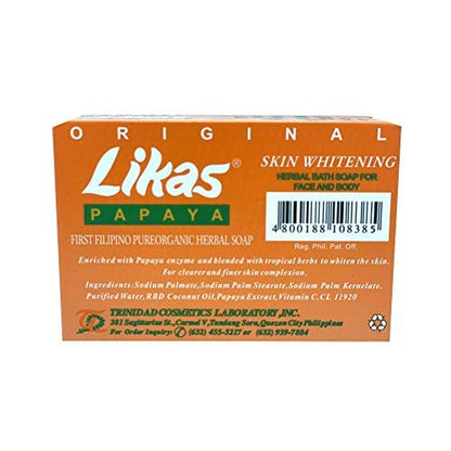 Likas Original Papaya Soap (Set of 4) – Natural Skin Brightening & Exfoliating Bar Avelisse