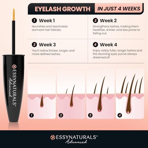 EssyNaturals Advanced Eyelash Growth Serum – Premium Lash Serum for Fuller, Longer Lashes – Irritation-Free Formula Avelisse