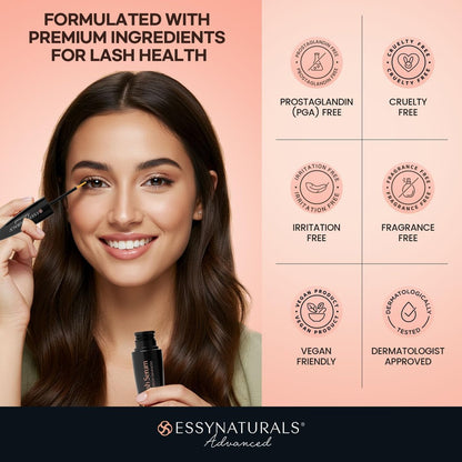 EssyNaturals Advanced Eyelash Growth Serum – Premium Lash Serum for Fuller, Longer Lashes – Irritation-Free Formula Avelisse