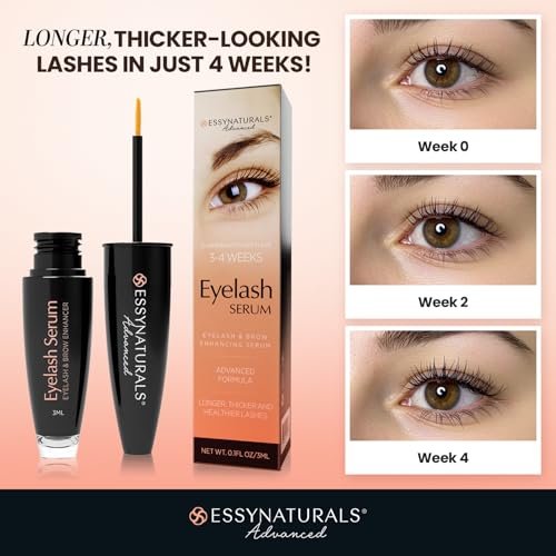 EssyNaturals Advanced Eyelash Growth Serum – Premium Lash Serum for Fuller, Longer Lashes – Irritation-Free Formula Avelisse