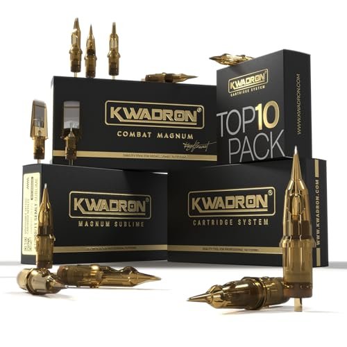 Kwadron Tattoo Needle Cartridge - Round Liners Long Taper, 35/3RLLT, Box of 20 Avelisse