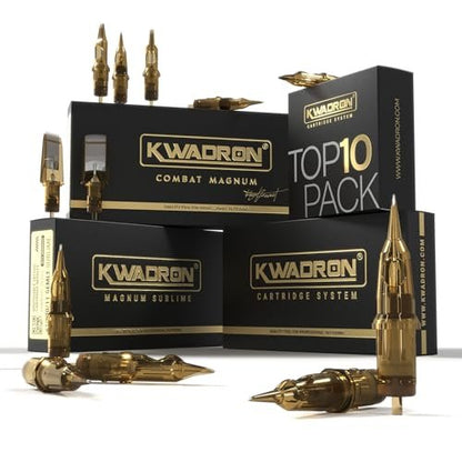 Kwadron Tattoo Needle Cartridge - Round Liners Long Taper, 35/3RLLT, Box of 20 Avelisse