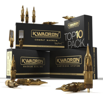 Kwadron Tattoo Needle Cartridge - Round Liners Long Taper, 35/3RLLT, Box of 20 Avelisse