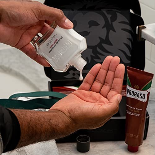 Proraso Sandalwood & Shea Butter After Shave Balm - Moisturizing & Nourishing After Shave Cream for Coarse or Hard Beards - 3.4 oz Avelisse