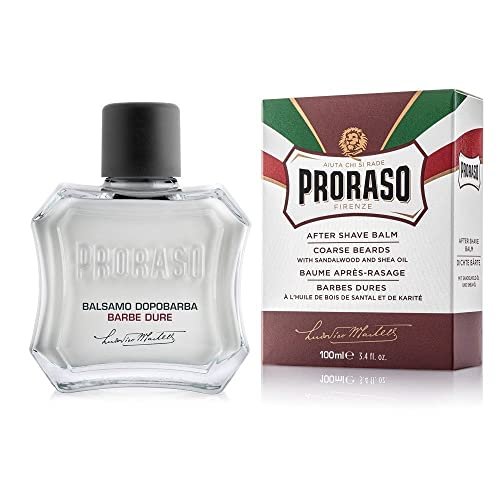 Proraso Sandalwood & Shea Butter After Shave Balm - Moisturizing & Nourishing After Shave Cream for Coarse or Hard Beards - 3.4 oz Avelisse