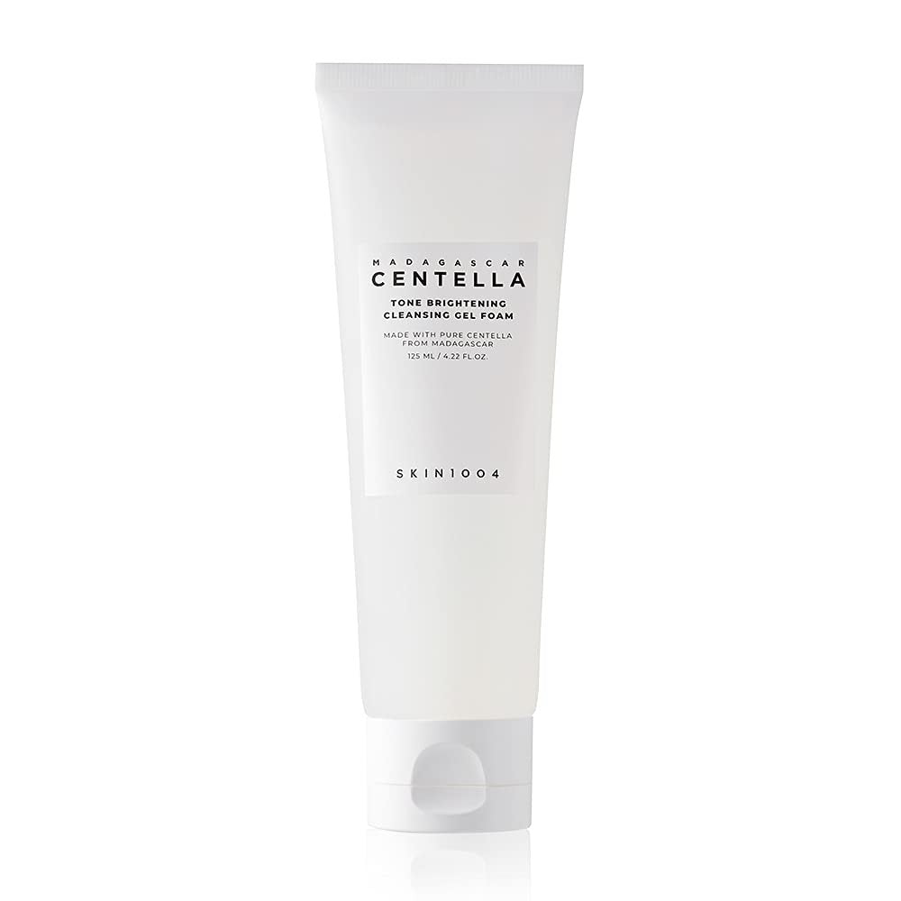 SKIN1004 Tone Glowing Cleansing Gel Foam 125ml | Hydrating Korean Face Cleanser with Centella Asiatica & MadeWhite Avelisse