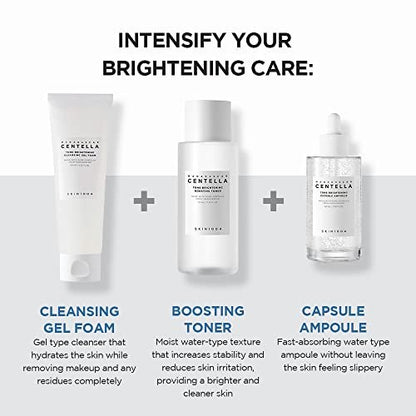 SKIN1004 Tone Glowing Cleansing Gel Foam 125ml | Hydrating Korean Face Cleanser with Centella Asiatica & MadeWhite Avelisse