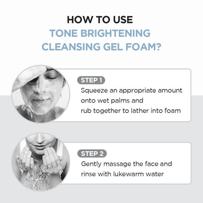 SKIN1004 Tone Glowing Cleansing Gel Foam 125ml | Hydrating Korean Face Cleanser with Centella Asiatica & MadeWhite Avelisse