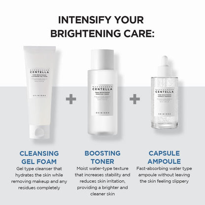 SKIN1004 Tone Glowing Cleansing Gel Foam 125ml | Hydrating Korean Face Cleanser with Centella Asiatica & MadeWhite Avelisse