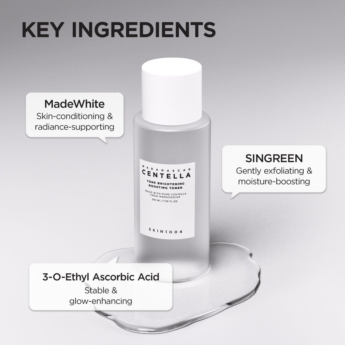 SKIN1004 Tone Balancing Boosting Toner | Korean Centella Toner with Niacinamide & MadeWhite for Uneven Skin Tone | Gentle Exfoliating & Radiant Skin | 7.10 fl.oz / 210ml Avelisse
