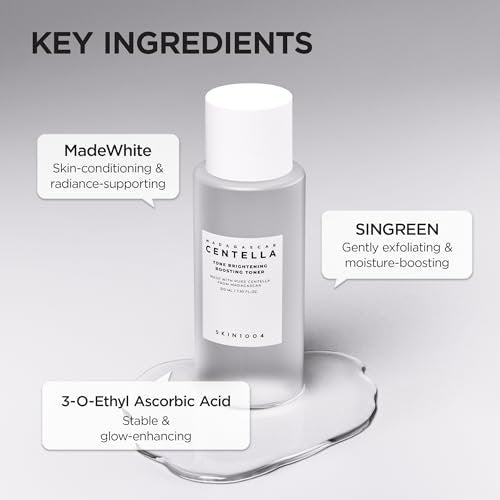 SKIN1004 Tone Balancing Boosting Toner | Korean Centella Toner with Niacinamide & MadeWhite for Uneven Skin Tone | Gentle Exfoliating & Radiant Skin | 7.10 fl.oz / 210ml Avelisse