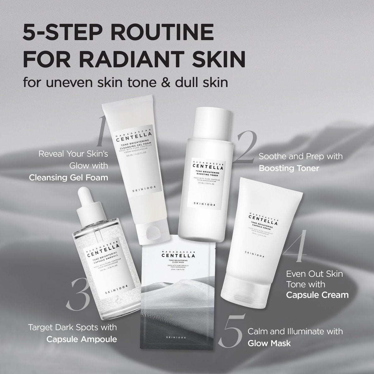 SKIN1004 Tone Balancing Boosting Toner | Korean Centella Toner with Niacinamide & MadeWhite for Uneven Skin Tone | Gentle Exfoliating & Radiant Skin | 7.10 fl.oz / 210ml Avelisse