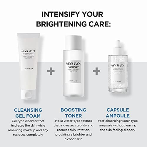 SKIN1004 Madagascar Centella Tone Brightening Capsule Ampoule 100ml - Calming, Moisturizing & Brightening Serum for Sensitive Skin Avelisse