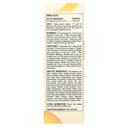 Mad Hippie Hydrating Facial SPF 25+ Zinc Oxide Sunscreen, Reef-Safe Face Cream, Fragrance-Free, 2 Oz