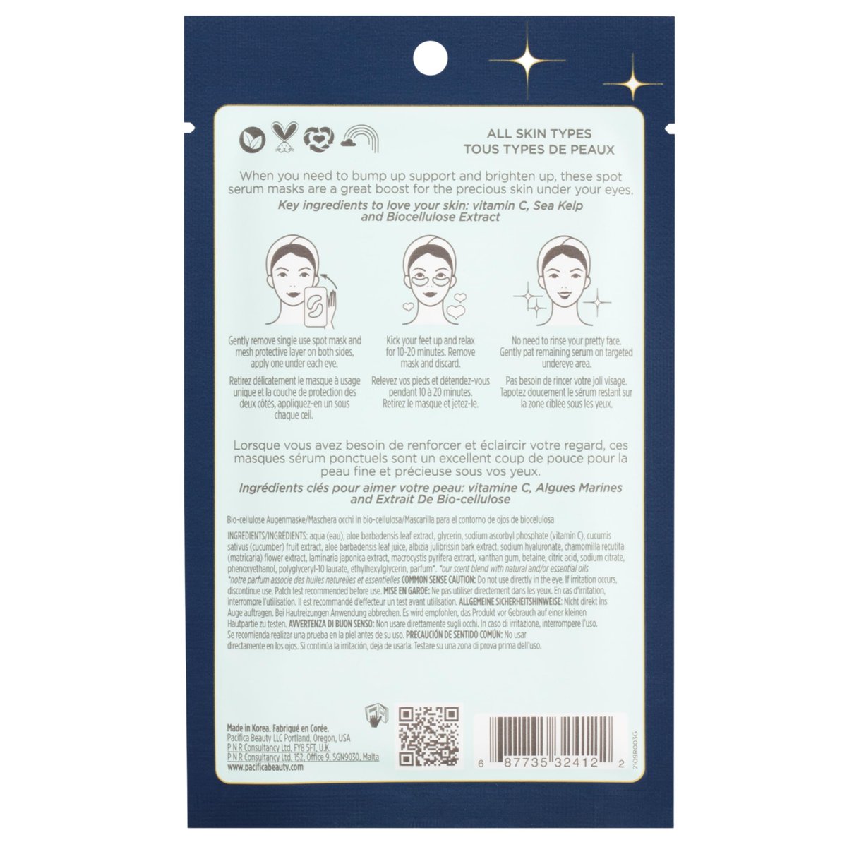 Pacifica Undereye Spot Serum Mask – Bright Eye Vitamin C Mask for Dark Circles & Hydration, Brightening Under Eye Treatment, Vegan & Cruelty-Free, 2 Count - görsel 15