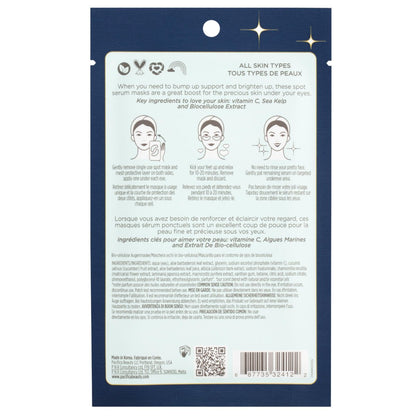 Pacifica Undereye Spot Serum Mask – Bright Eye Vitamin C Mask for Dark Circles & Hydration, Brightening Under Eye Treatment, Vegan & Cruelty-Free, 2 Count