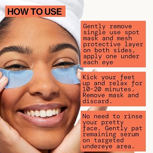 Pacifica Undereye Spot Serum Mask – Bright Eye Vitamin C Mask for Dark Circles & Hydration, Brightening Under Eye Treatment, Vegan & Cruelty-Free, 2 Count - görsel 10