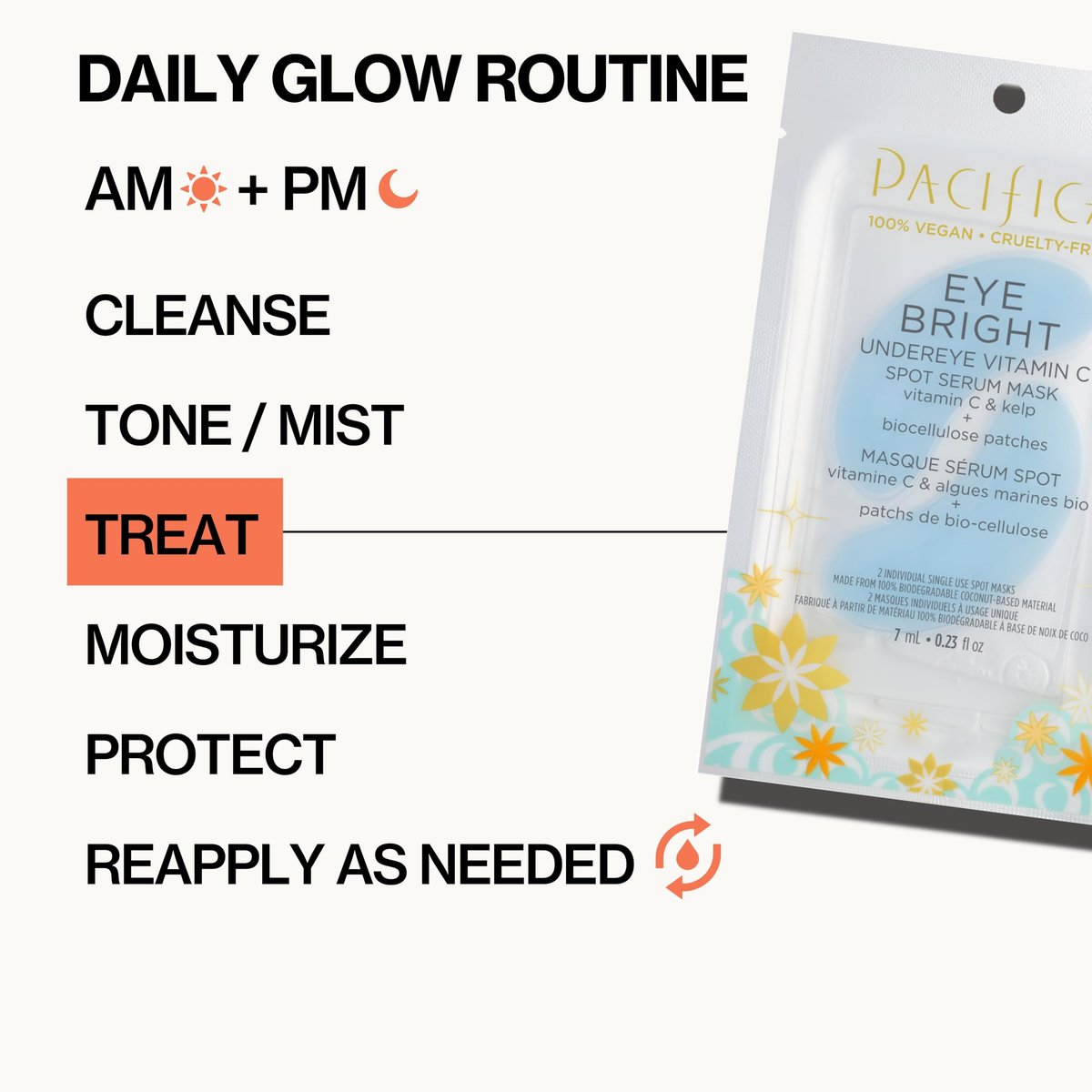 Pacifica Undereye Spot Serum Mask – Bright Eye Vitamin C Mask for Dark Circles & Hydration, Brightening Under Eye Treatment, Vegan & Cruelty-Free, 2 Count - görsel 11