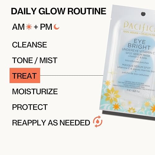 Pacifica Undereye Spot Serum Mask – Bright Eye Vitamin C Mask for Dark Circles & Hydration, Brightening Under Eye Treatment, Vegan & Cruelty-Free, 2 Count - görsel 12