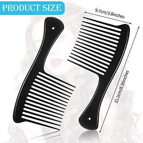 3-Piece Large Wide Tooth Comb Set for Men and Women - Jumbo Rake Hair Comb, Detangler for Long, Curly, Straight, Wet, Dry Hair & Wigs - görsel 6