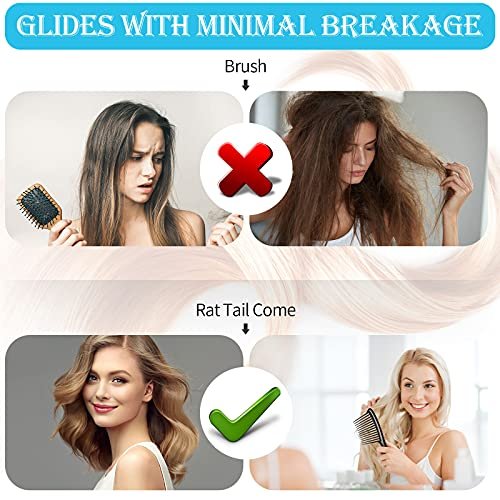 3-Piece Large Wide Tooth Comb Set for Men and Women - Jumbo Rake Hair Comb, Detangler for Long, Curly, Straight, Wet, Dry Hair & Wigs - görsel 4