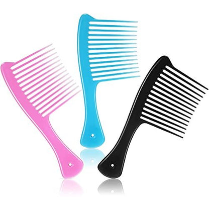 3-Piece Large Wide Tooth Comb Set for Men and Women - Jumbo Rake Hair Comb, Detangler for Long, Curly, Straight, Wet, Dry Hair & Wigs