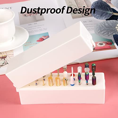 Anfigo Nail Drill Bits Holder - 30 Holes Dustproof Efile Bit Organizer Case for Acrylic Nail Drill Bits, Manicure Tools (Large, Multicolor) - görsel 10