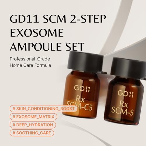 GD11 SCM 2-Step Exosome Ampoule - Freeze-Dried Powder & Moisture Activator with CICA, Panthenol & Ceramide - K-Beauty Hydration Serum (1 Pair, 5000ppm) - görsel 4