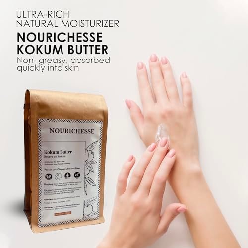 Nourichesse Kokum Butter - 1 LB (16oz) Block. Pure, Unrefined Butter for Skin & Hair Moisturizer. DIY Soap, Balm, Cream Base. - görsel 10