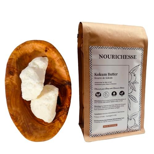 Nourichesse Kokum Butter - 1 LB (16oz) Block. Pure, Unrefined Butter for Skin & Hair Moisturizer. DIY Soap, Balm, Cream Base. - görsel 4