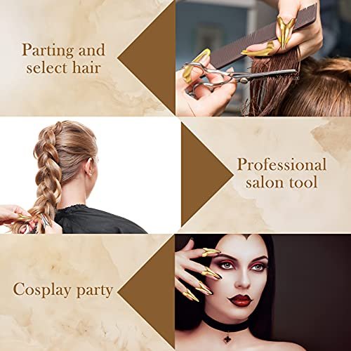 Jadive 6 Pieces Metal Hair Parting & Sectioning Rings - Stitch Braid Tool for Women, Salon Use, Halloween Cosplay - görsel 12